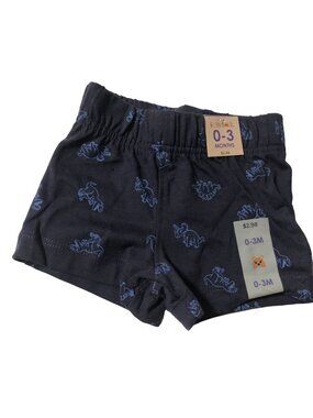 Garanimals Baby Boys Navy Dinosaur Print Jersey Shorts 0-3 Months OEKO-TEX Certi